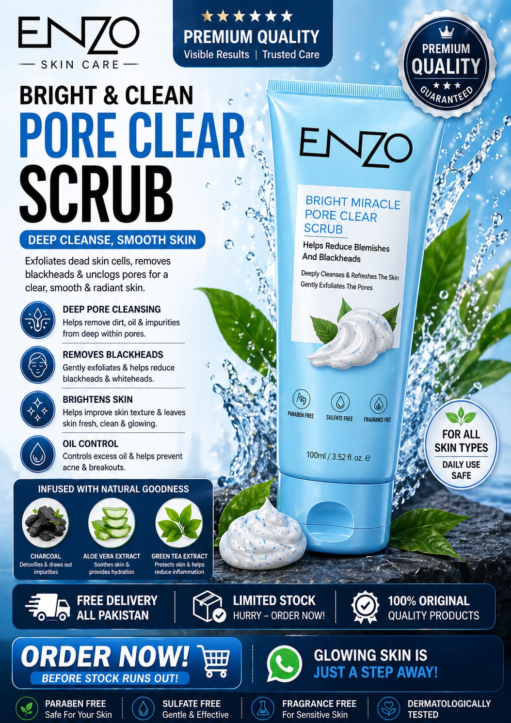 ENZO Bright Miracle Pore Clear Scrub - 100ml