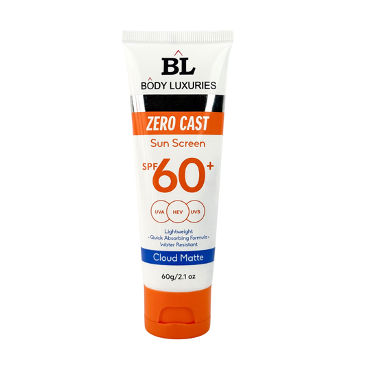 Body Luxuries Sunscreen Zero Cast Cloud Matte SPF60 60gm