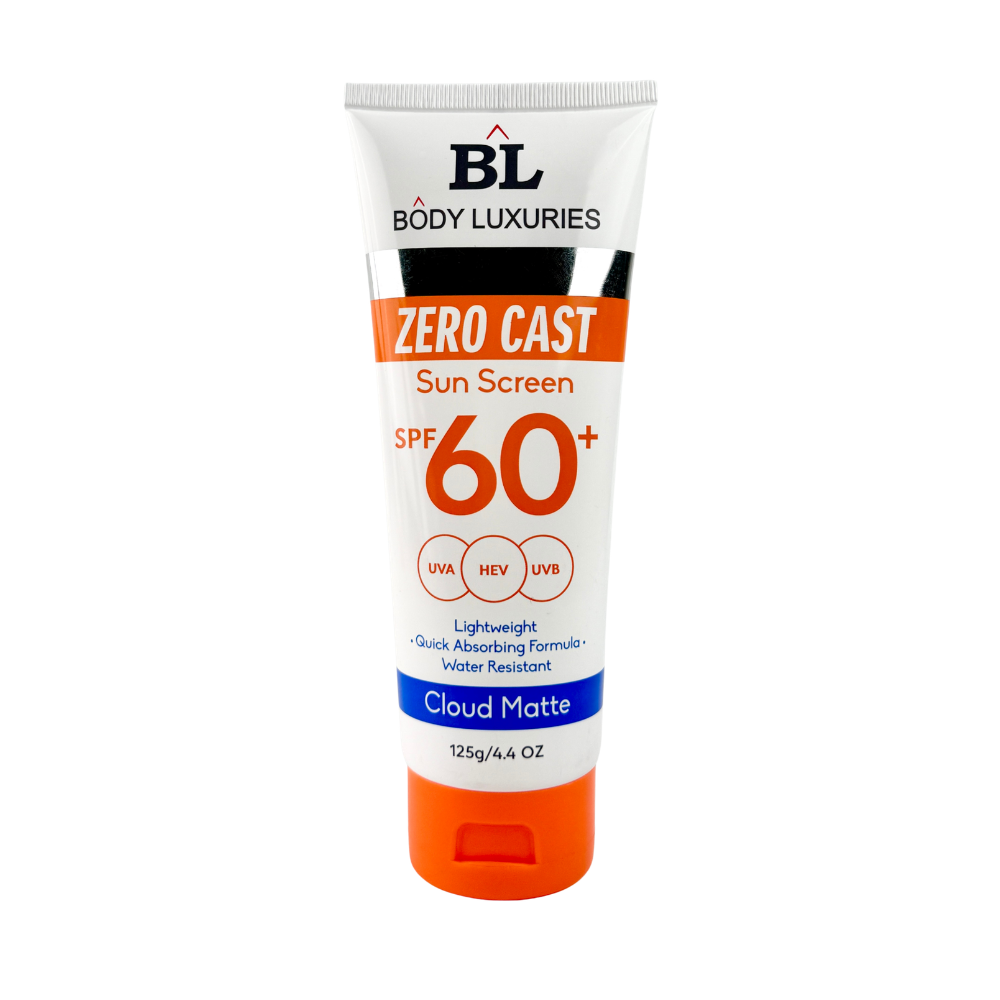 Body Luxuries Sunscreen Zero Cast Cloud Matte SPF60 125gm
