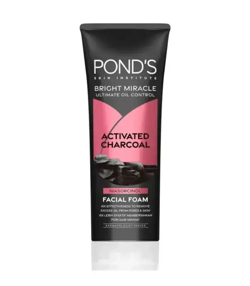 Pond's Bright Miracle Activated Charcoal Niasorcinol Facial Foam,100g